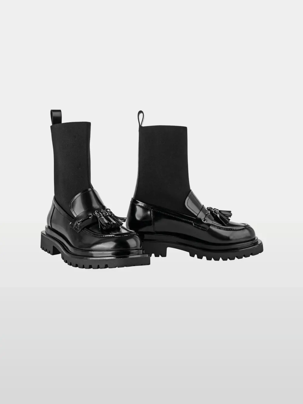 Mocassins à tige tricotée