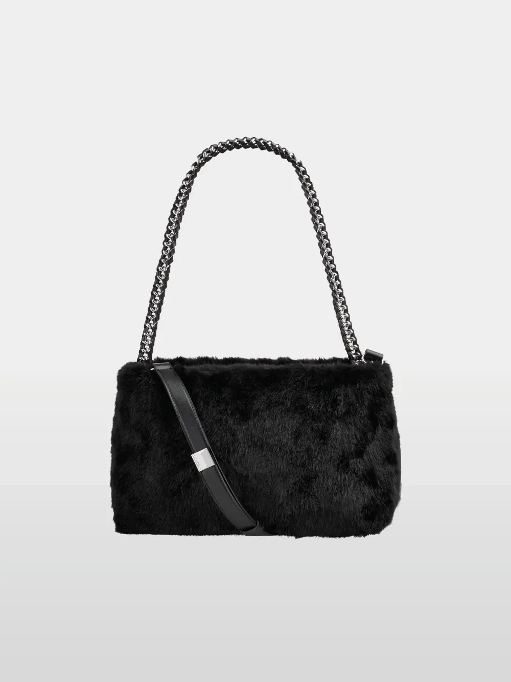 Faux fur shoulder bag