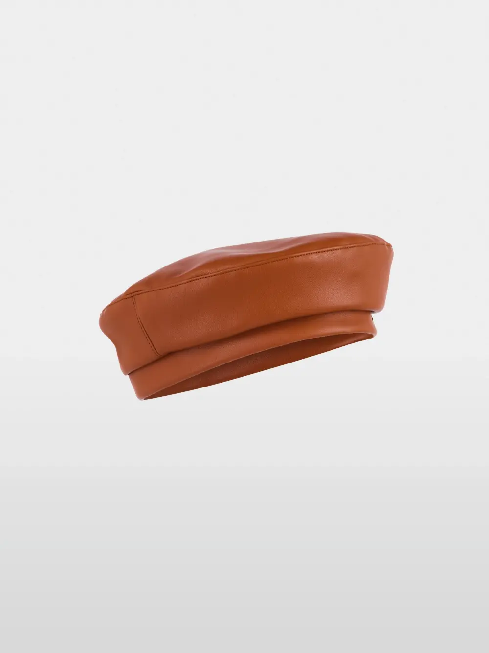 Faux leather beret