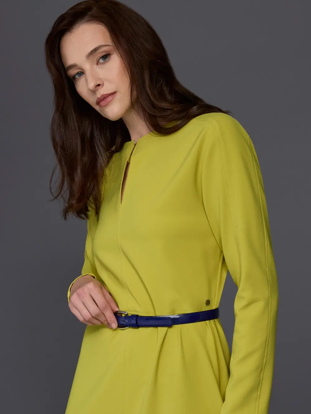 Narrow leather belt