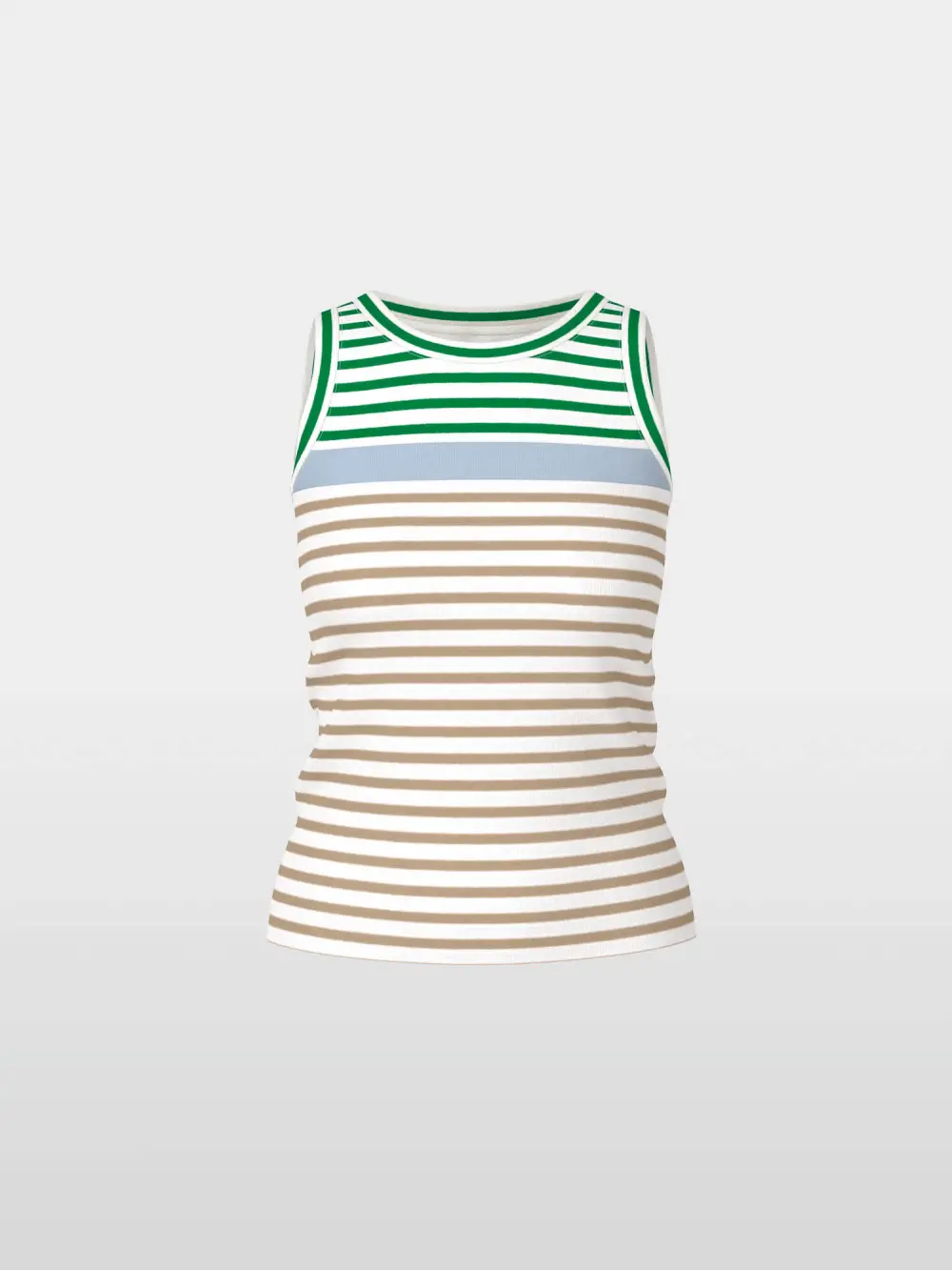 Striped stretch cotton top