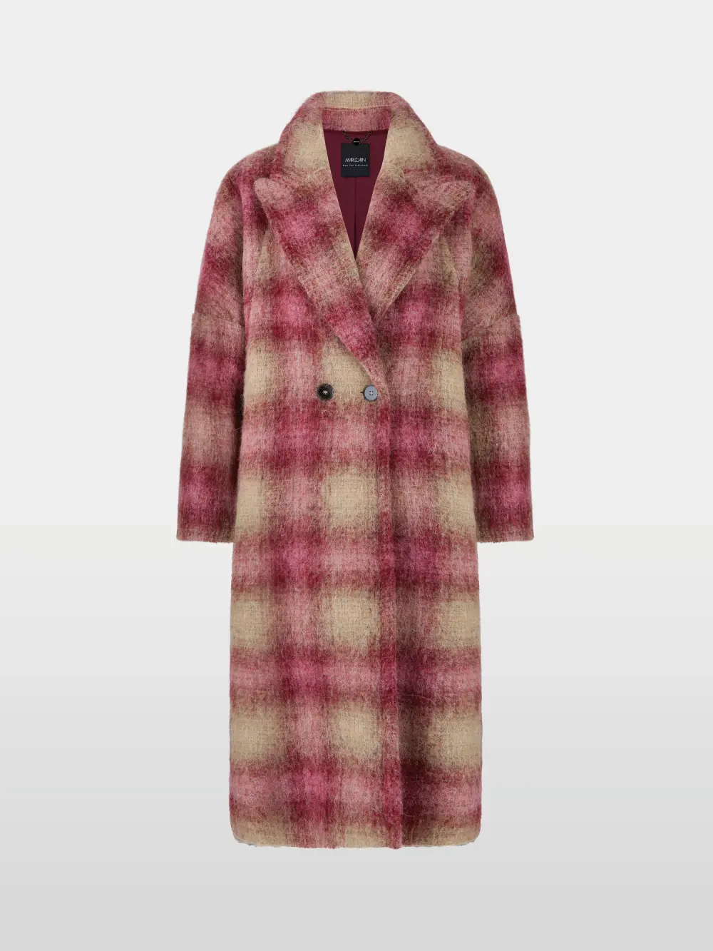 Manteau à motif à carreaux fluide