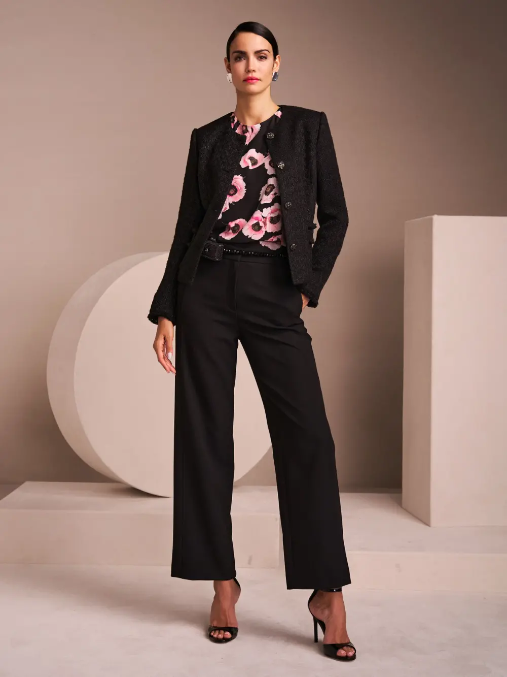 Stoffen broek FÉS met hoge taille