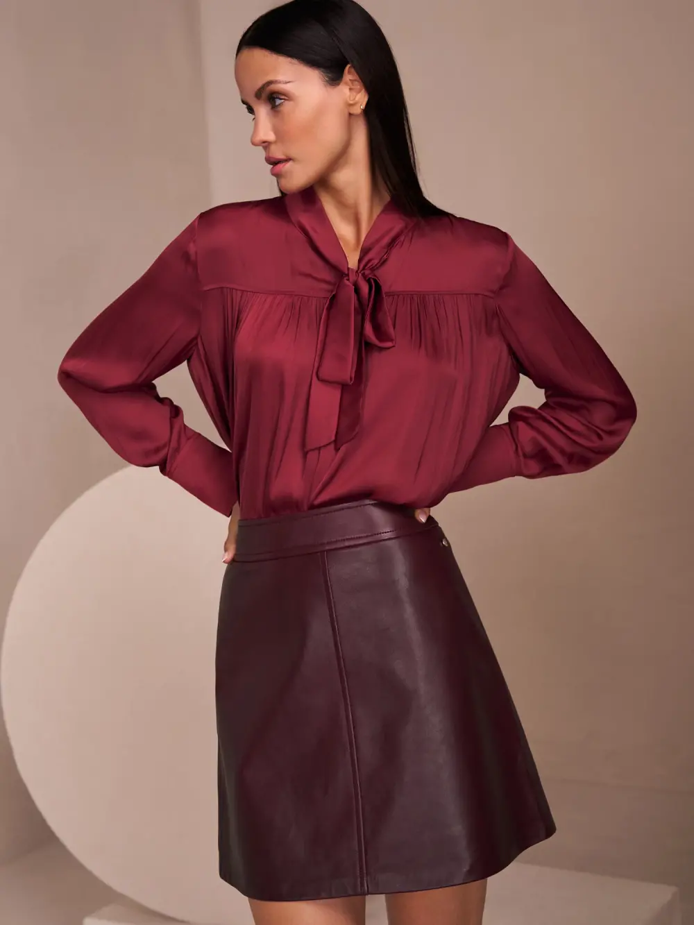 Mini-jupe en cuir