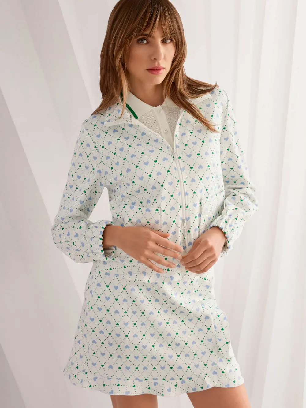 Scuba jersey print blouson