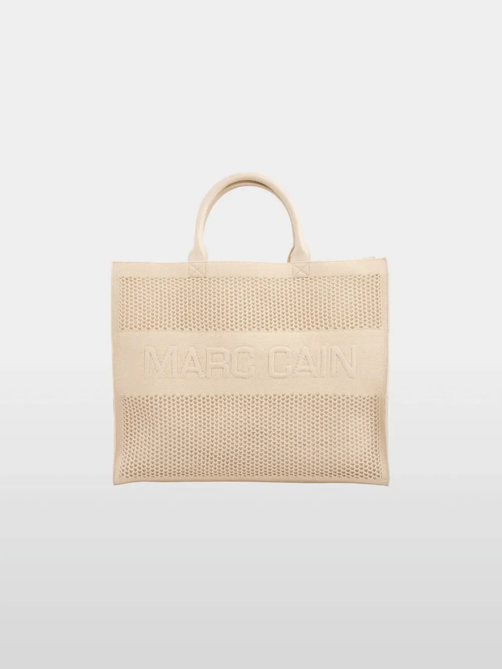 Melange knit shopper with logo