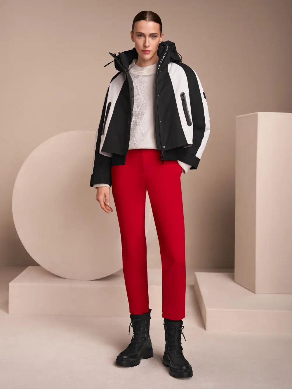 Langarmshirt mit Colourblocking-Design