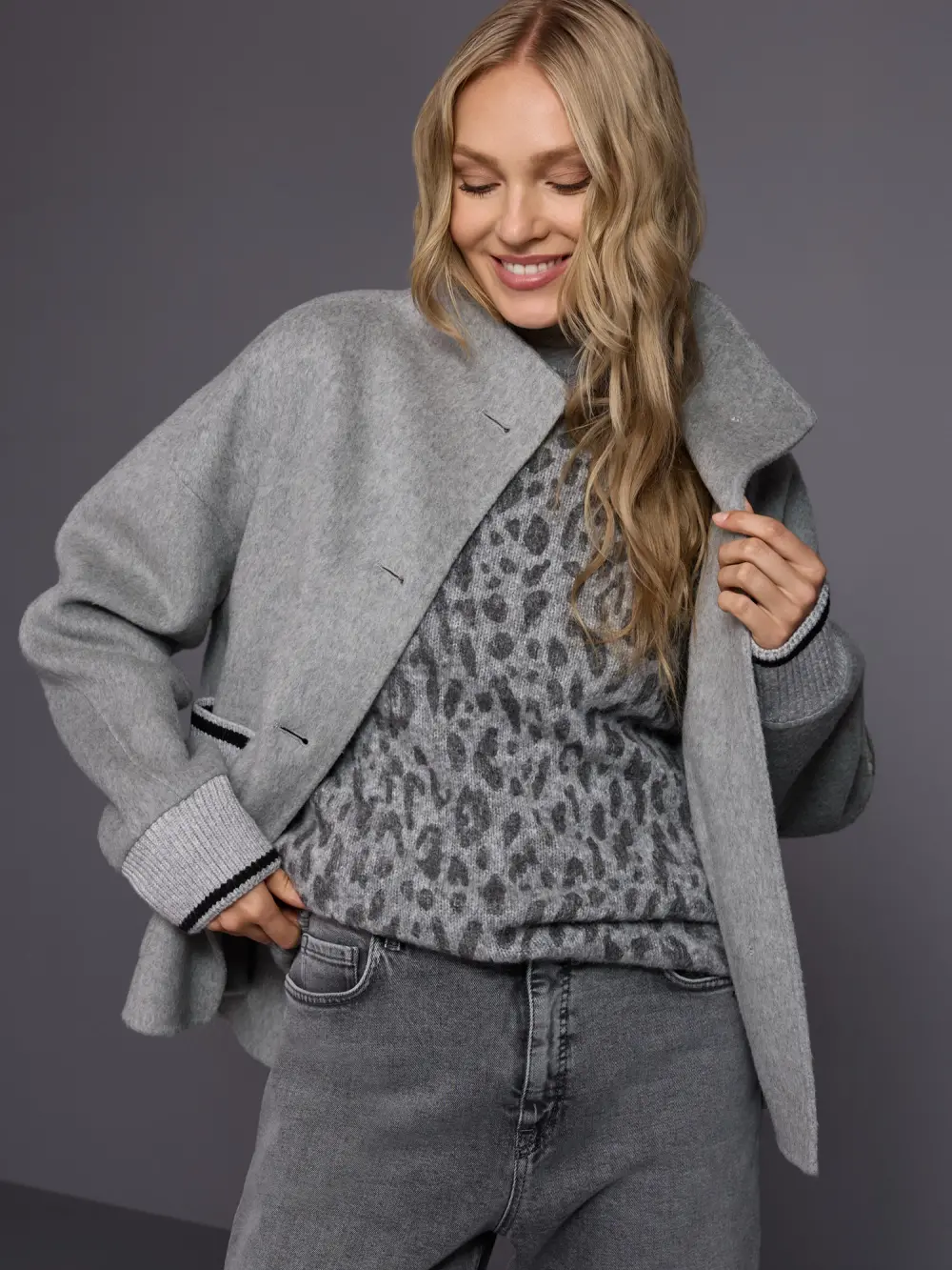 ‘Knitted in Germany’ long jumper