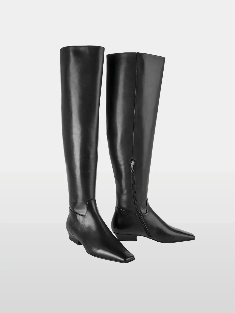 Bottes à tige longue en cuir