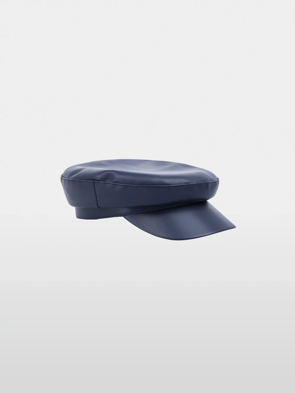 Faux leather cap