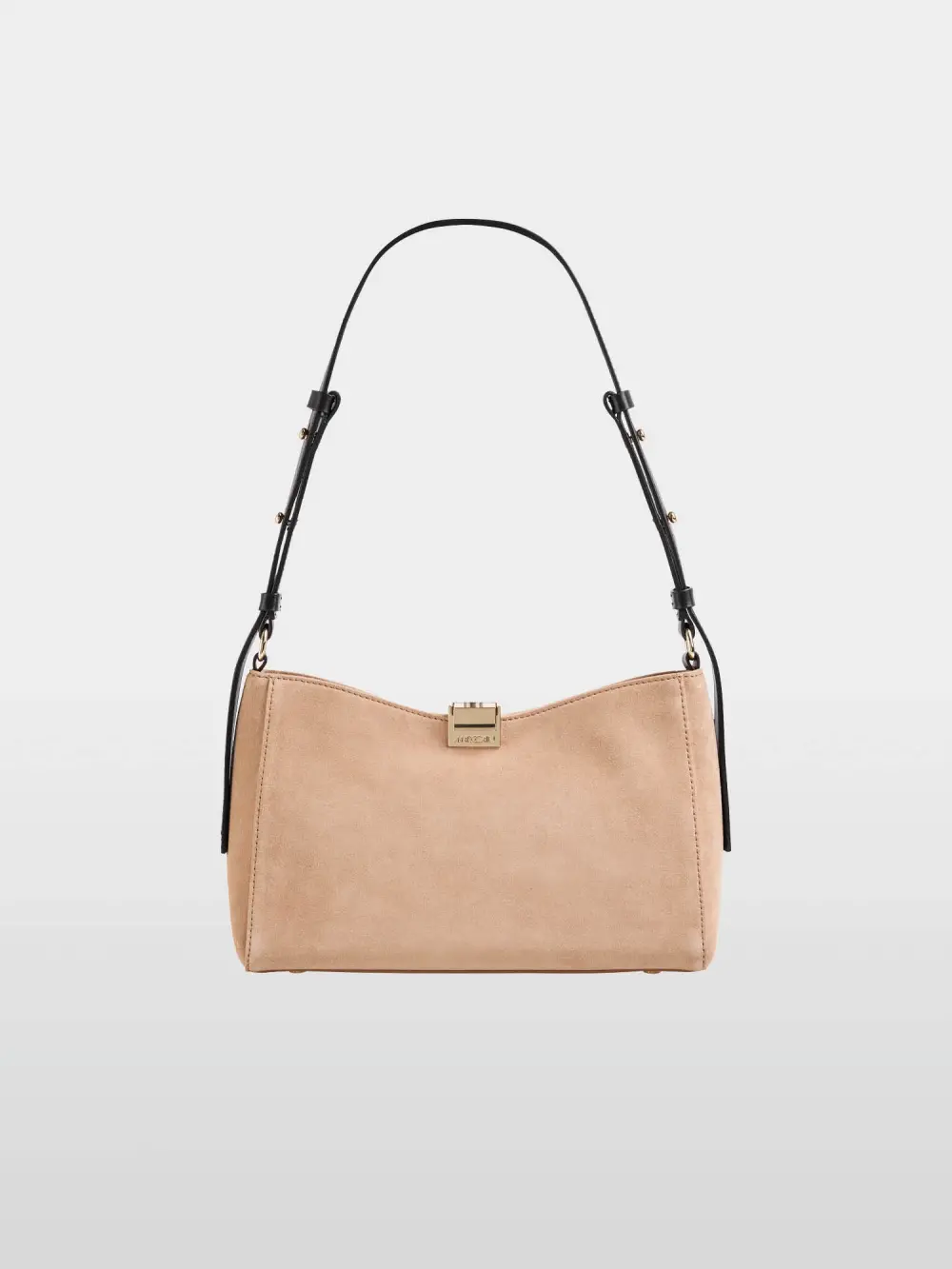Calf suede shoulder bag
