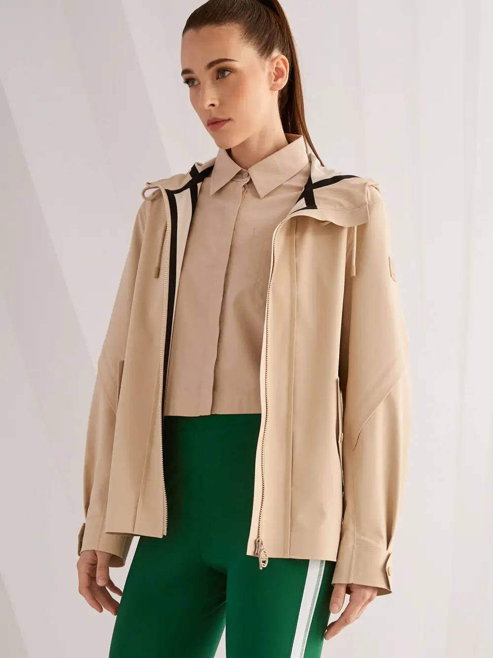 Lightweight outdoor jacket with hood