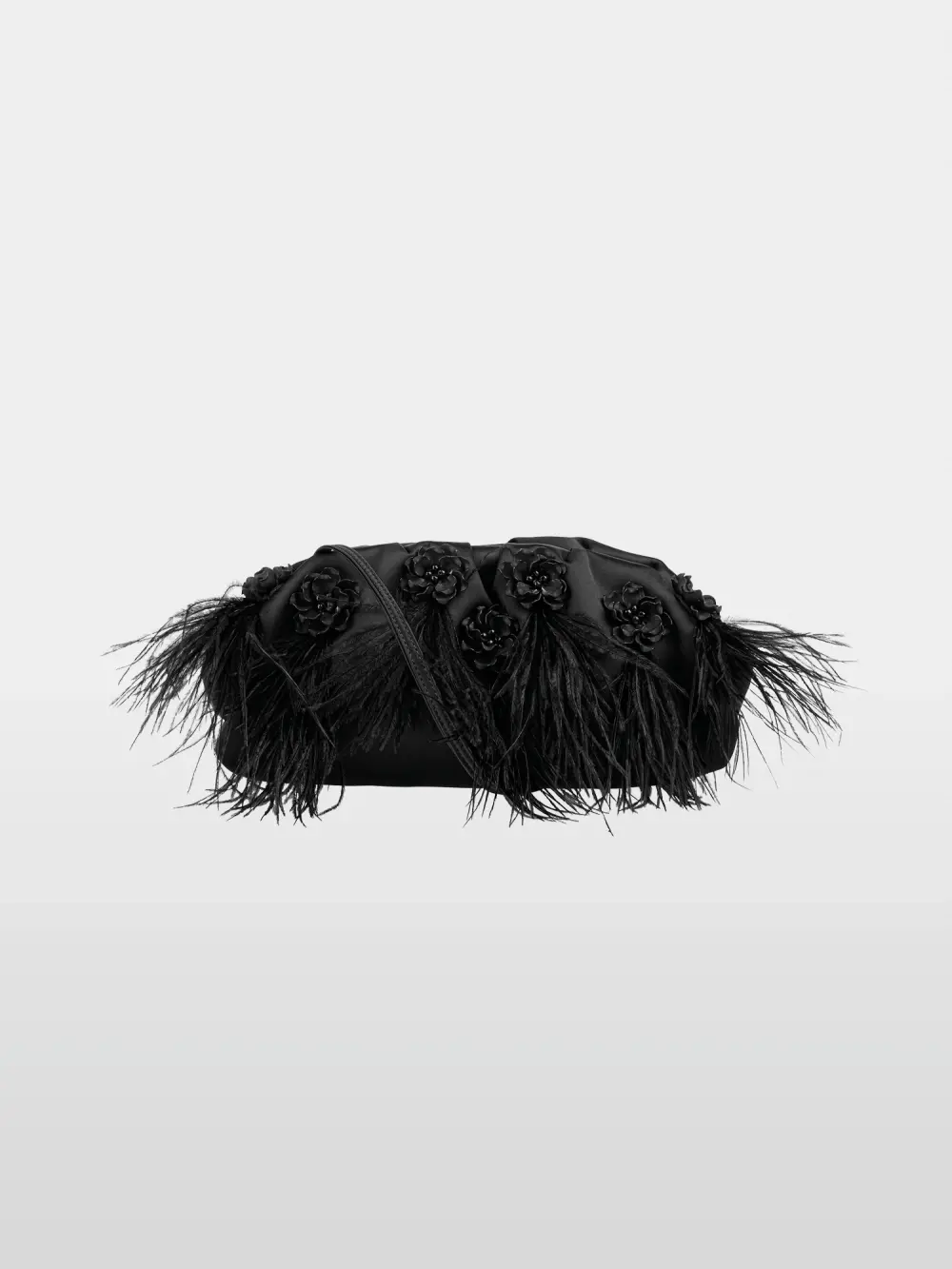 Elegante clutch met veren
