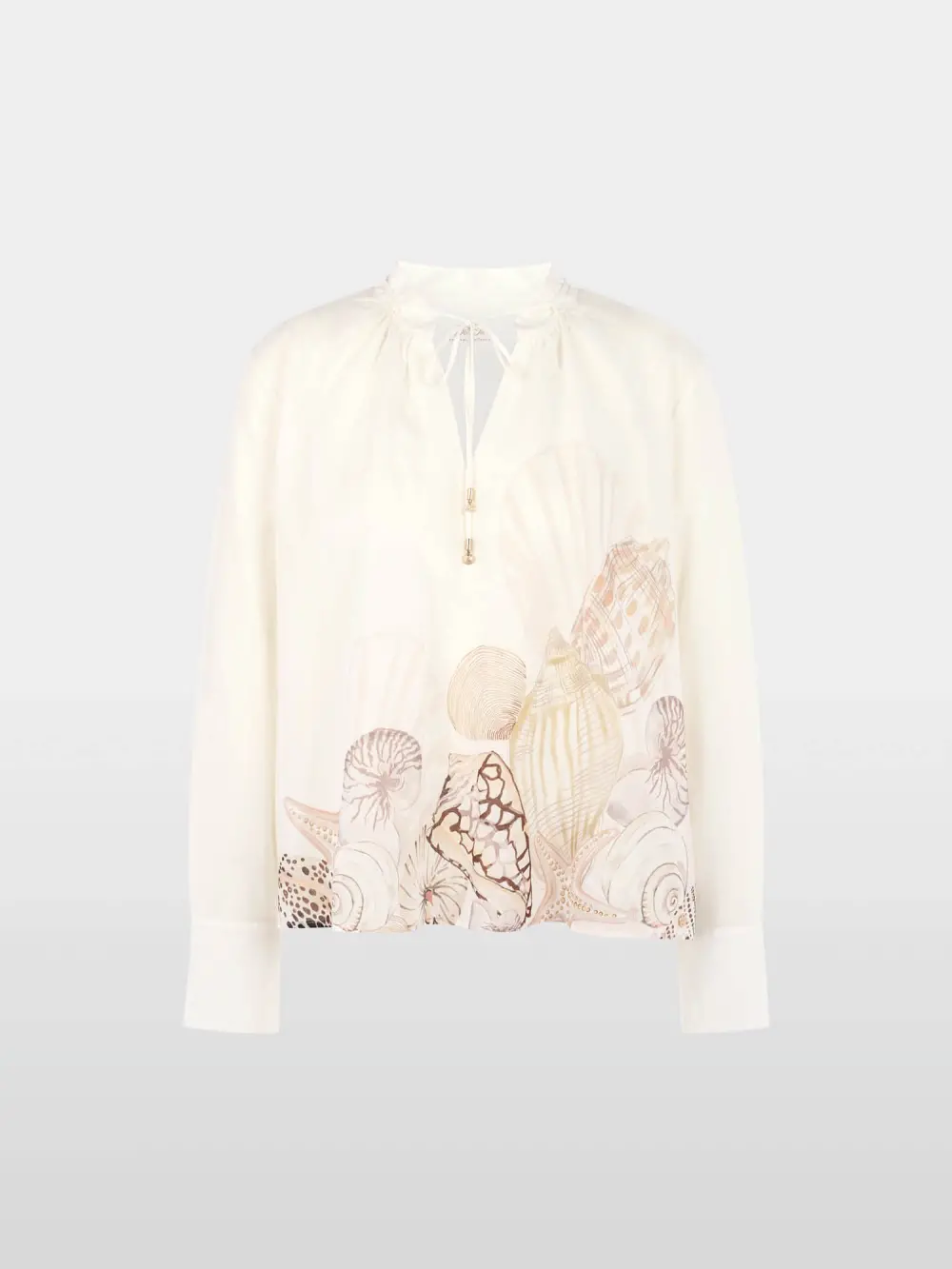 Blouse shirt with shell print