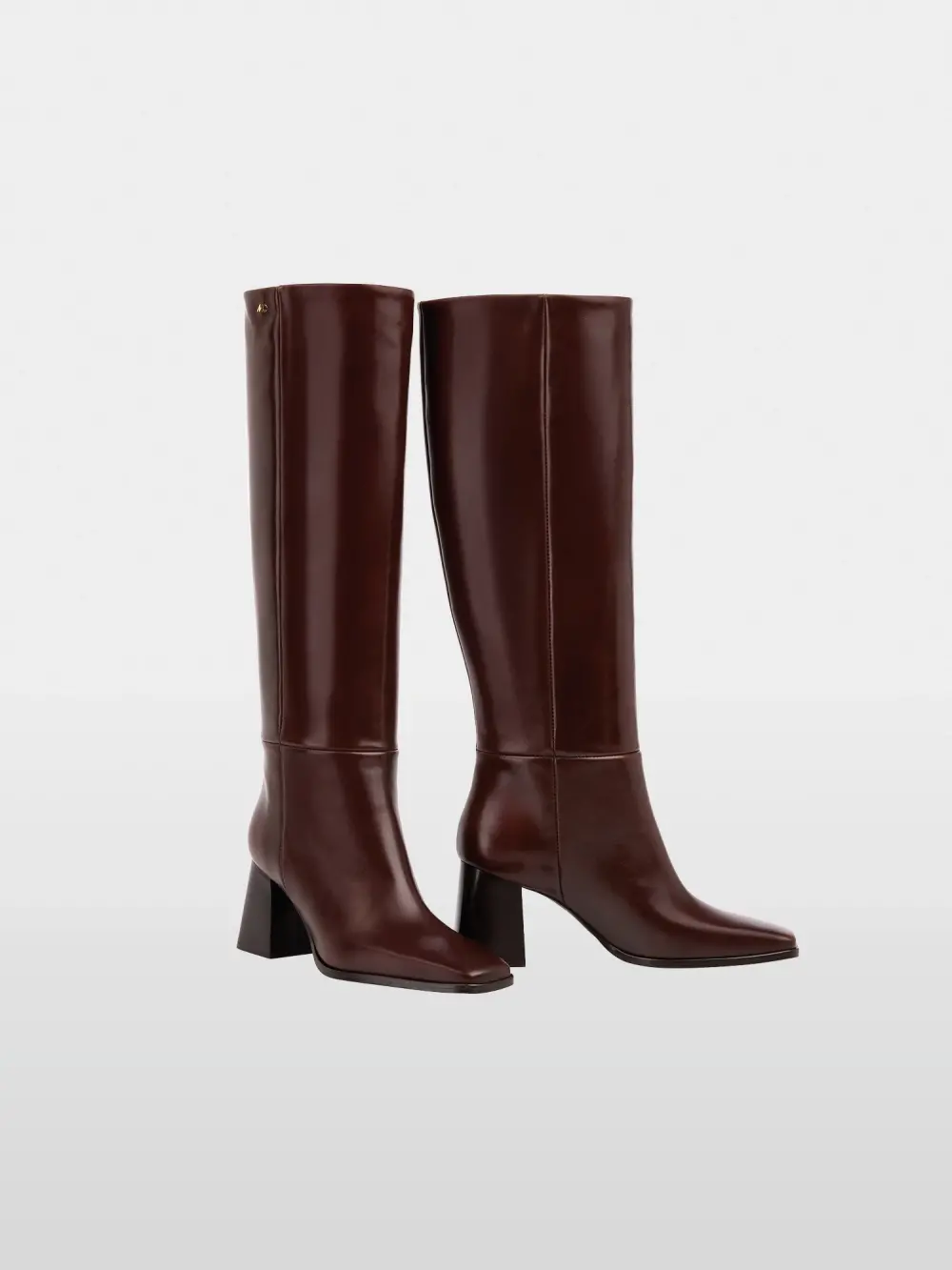 Bottes tubulaires en cuir lisse