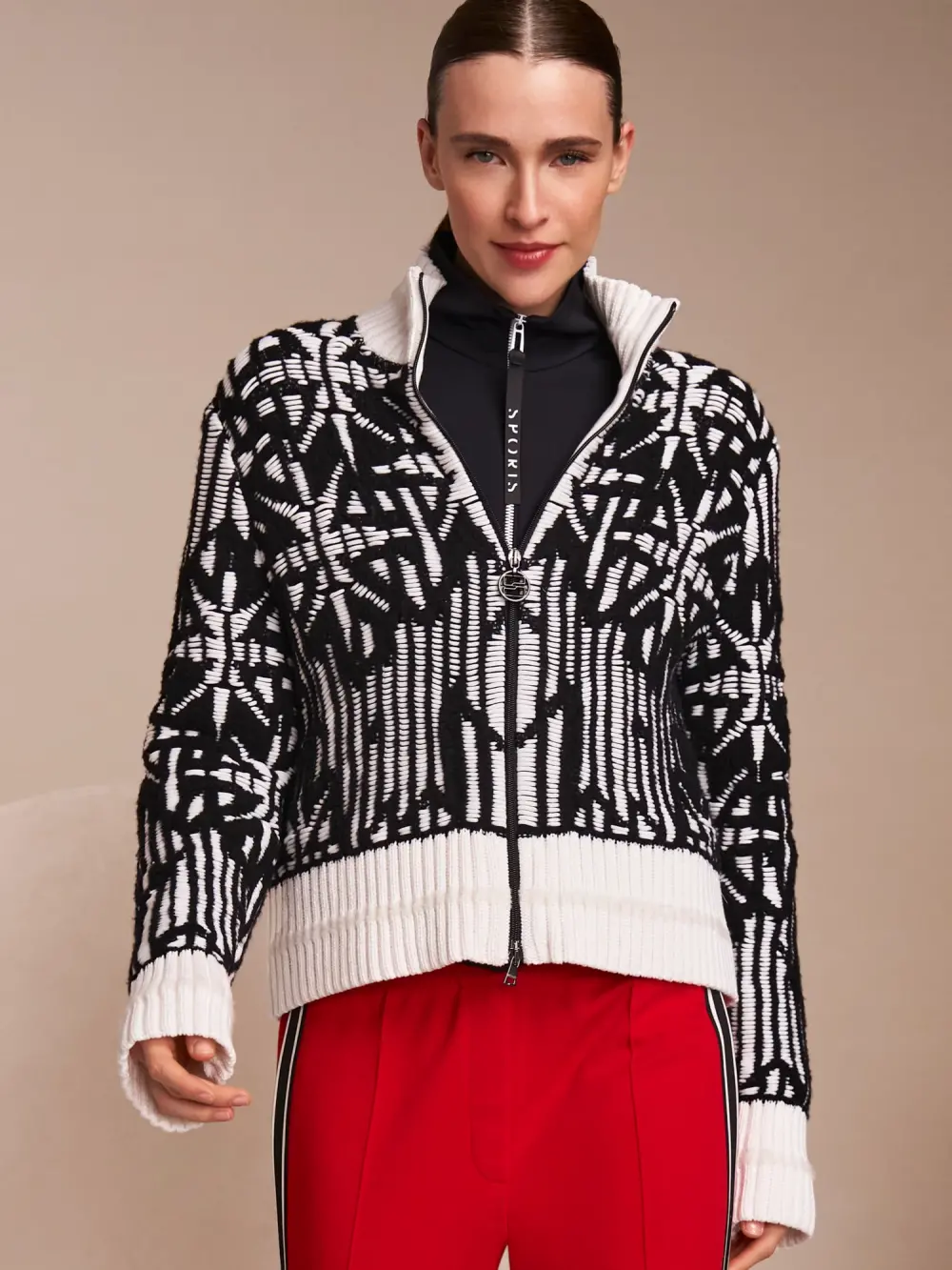 Sweatshirt mit Snowstar-Strukturdesign