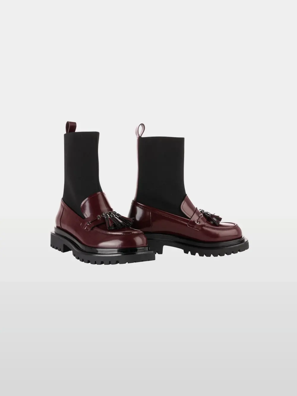 Mocassins à tige tricotée