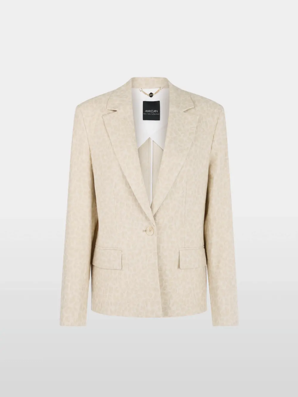 Blazer with subtle leopard print