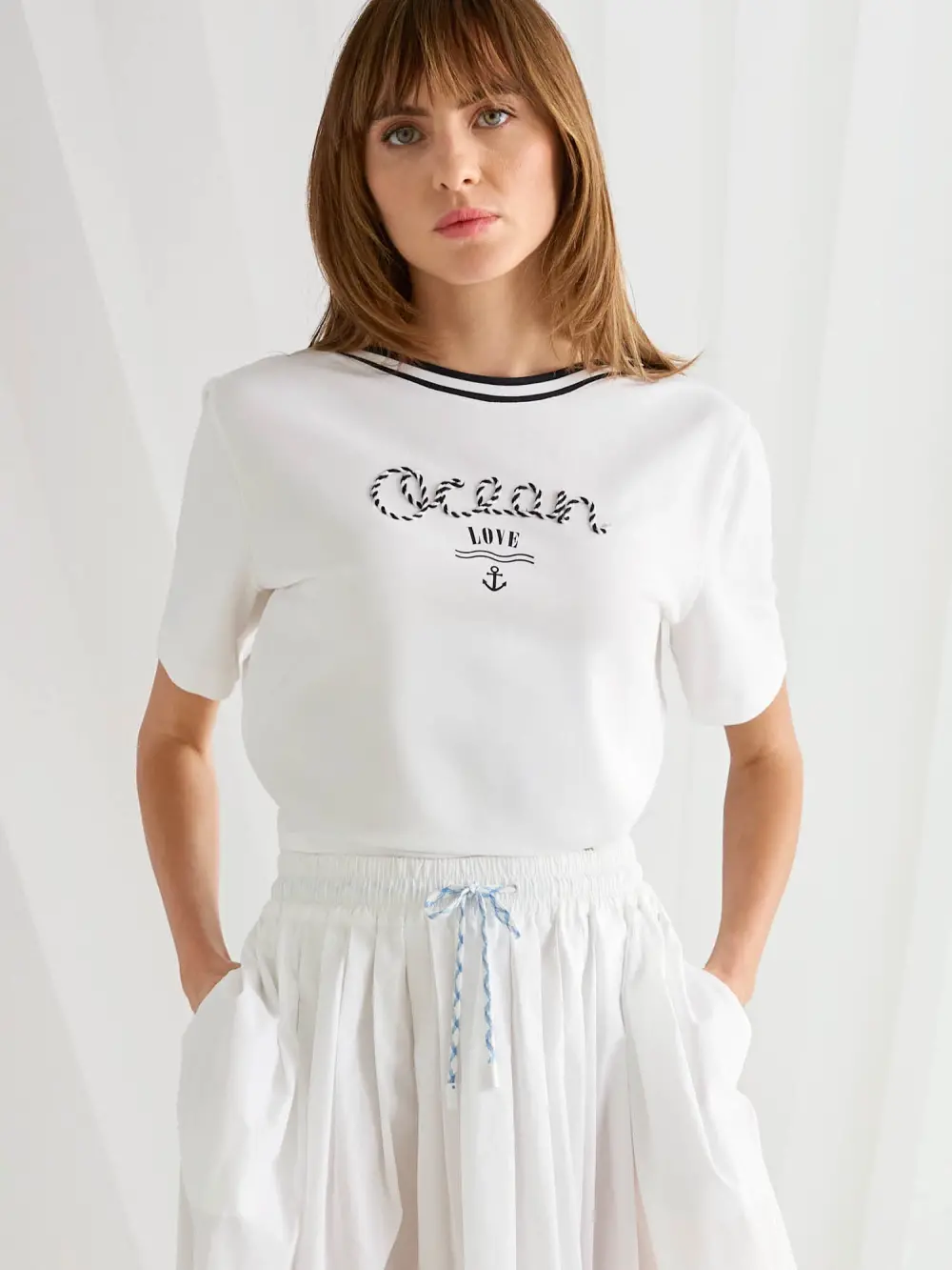 T-shirt with maritime print