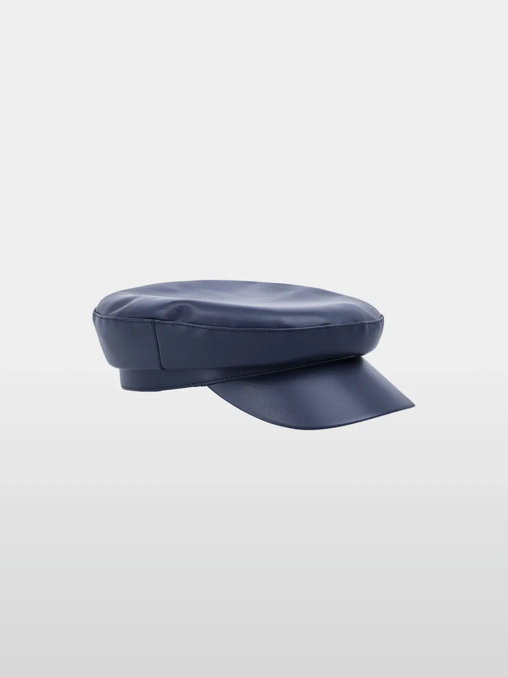 Faux leather cap