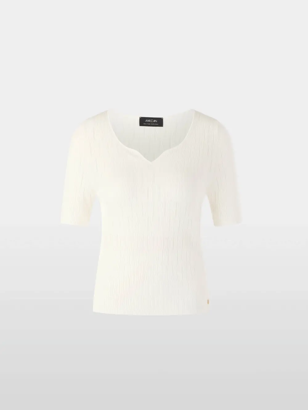 Short-sleeved viscose stretch sweater
