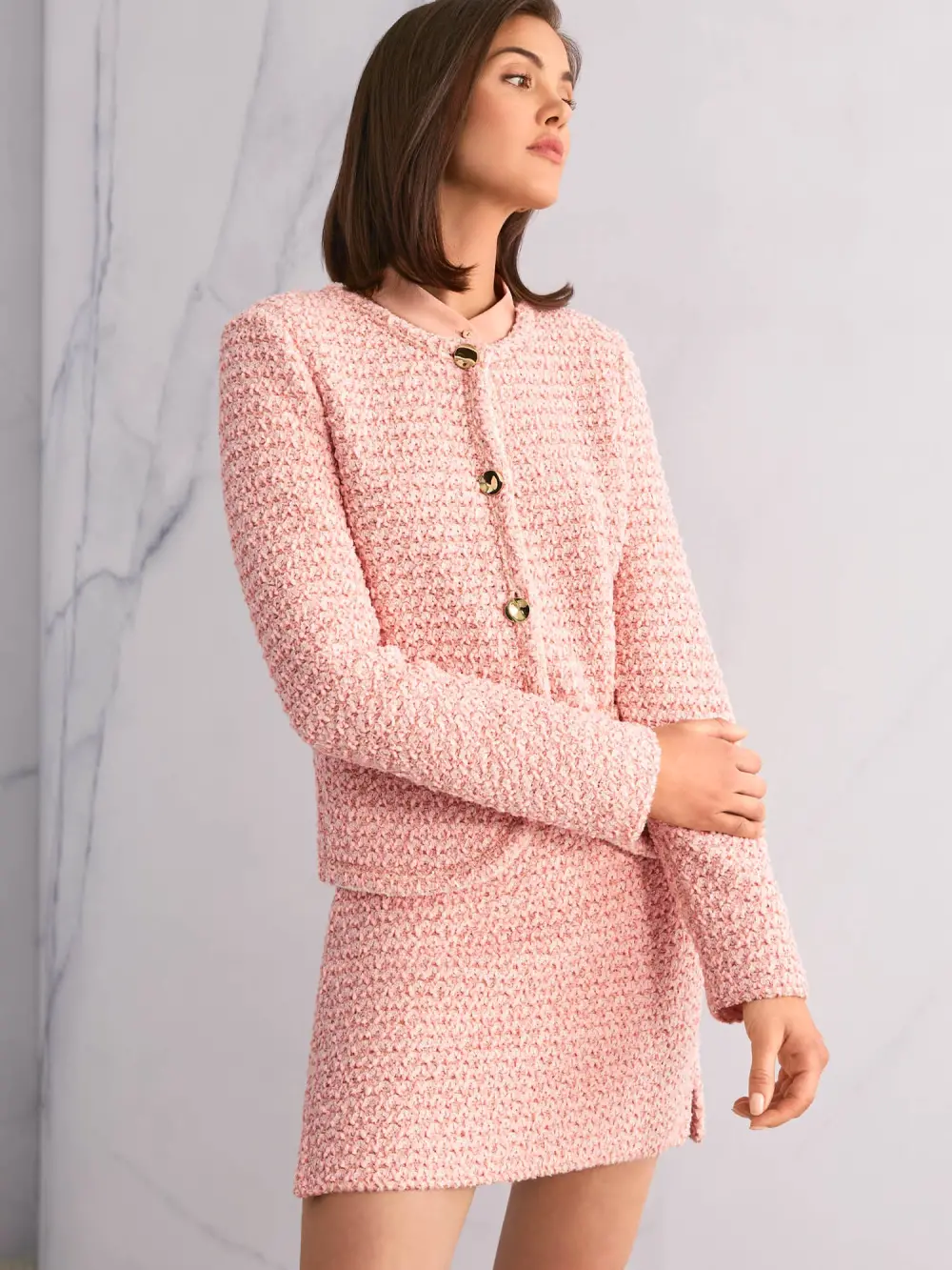 ‘Knitted in Germany’ tweed cardigan