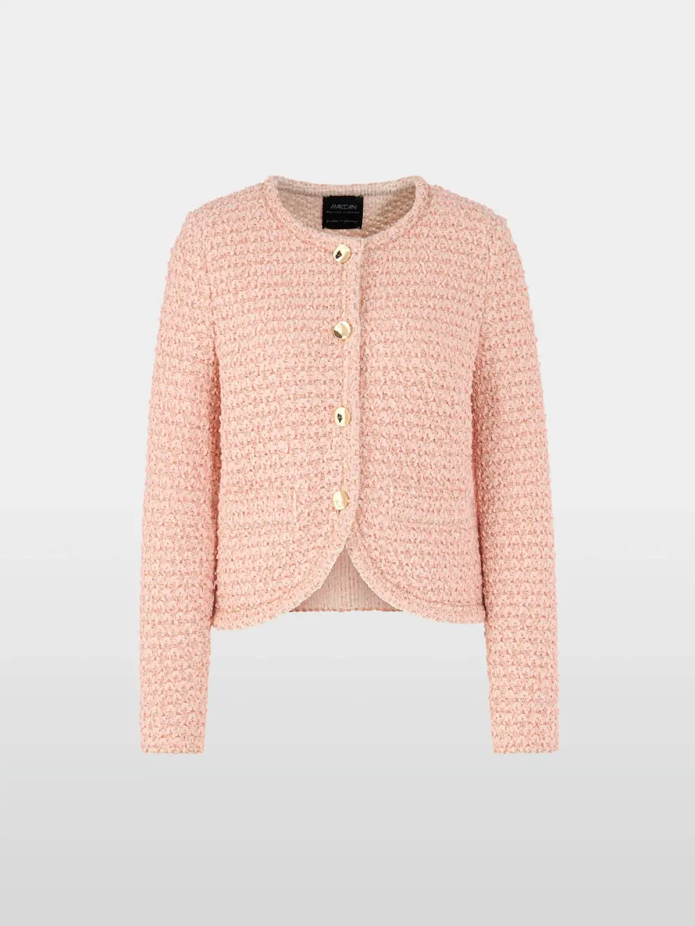 ‘Knitted in Germany’ tweed cardigan