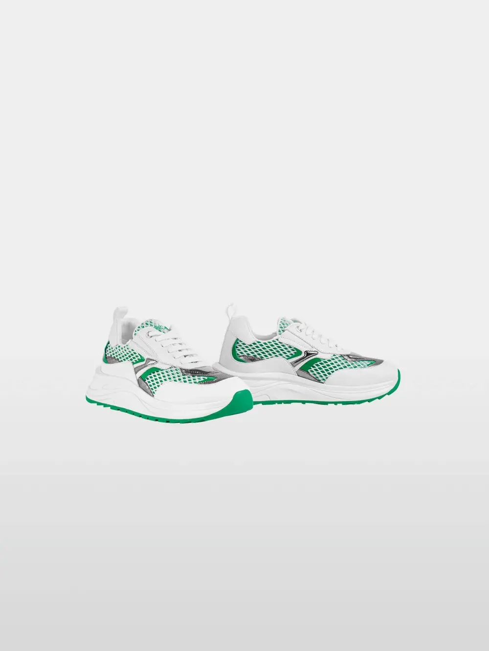 Trainers in a mix of materials