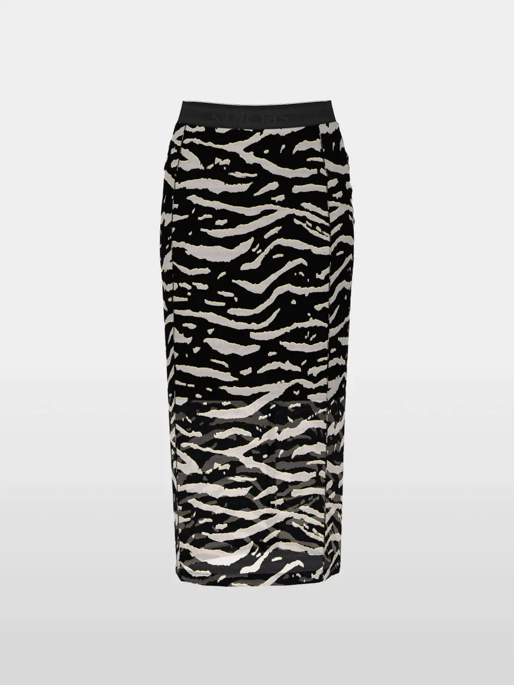 Jupe en maille avec imprimé animalier