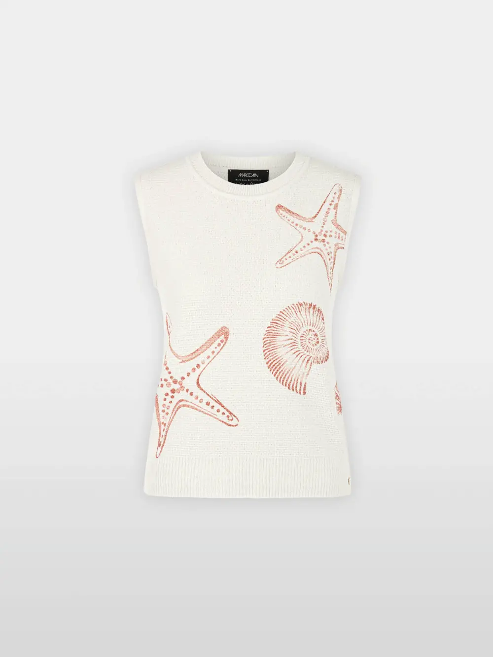 ‘Knitted in Germany’ top with print