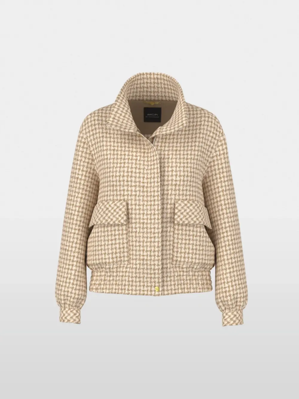 Blouson jacket with houndstooth