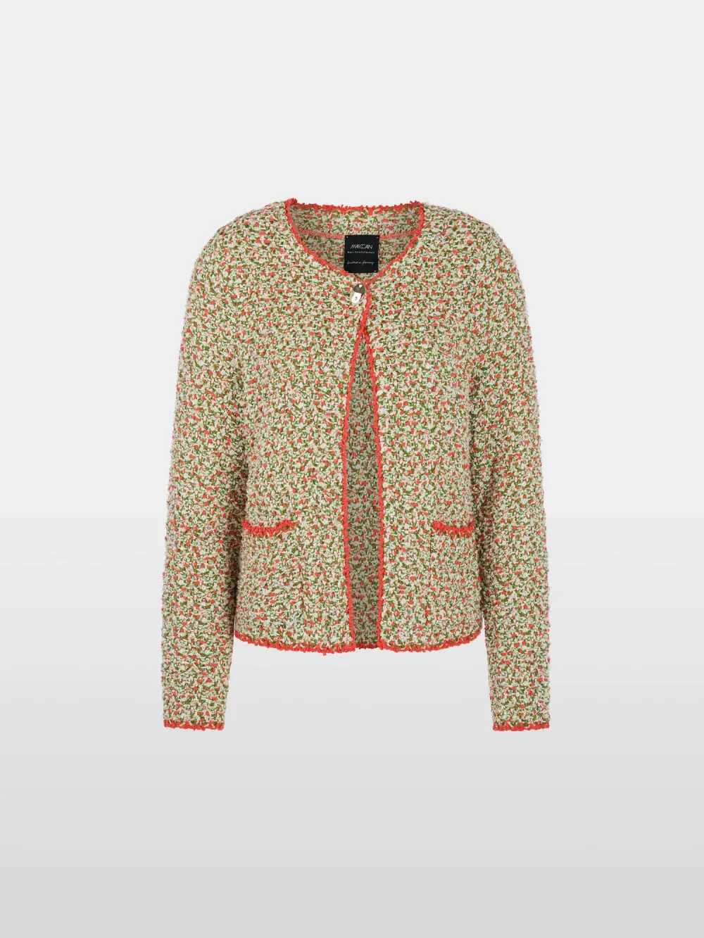 ‘Knitted in Germany’ bouclé cardigan