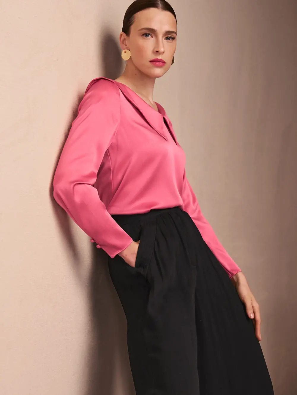 Elegante zijden blouse