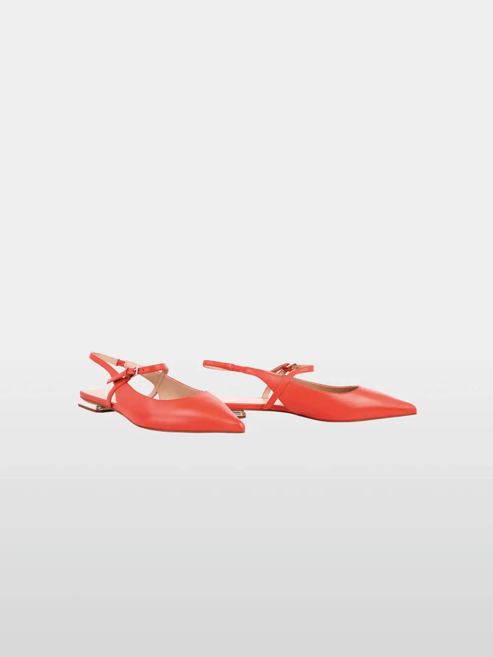 Slingback leather ballerinas