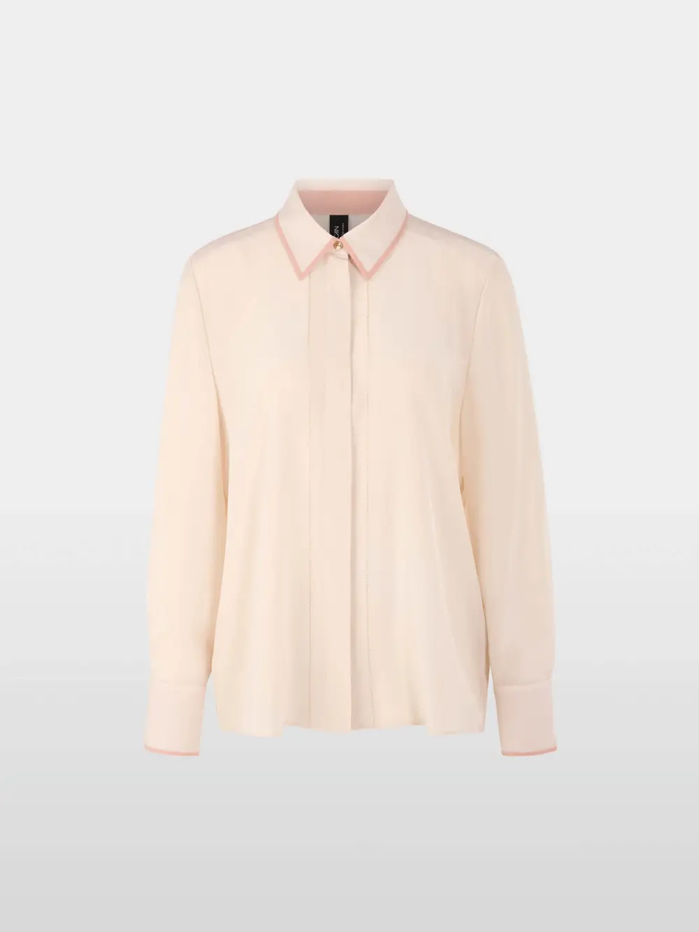 Pure silk shirt collar blouse