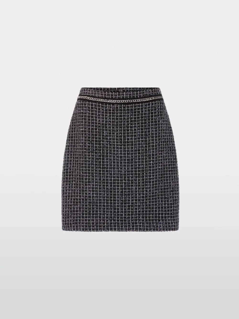 Jupe en tweed avec détail chaîne