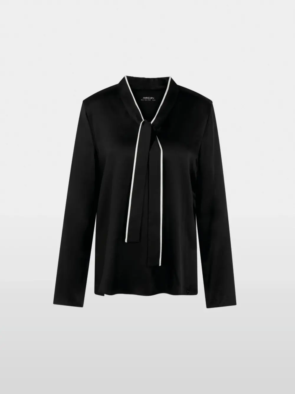 Blouse à nœud en mélange de soie