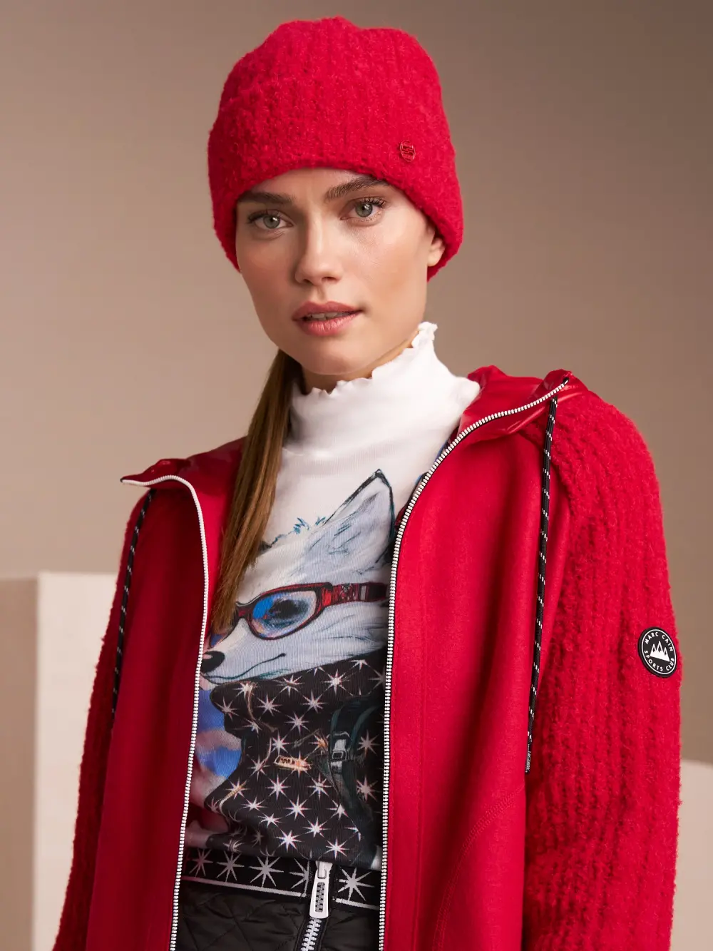 Elegante Strickmütze mit Kaschmiranteil