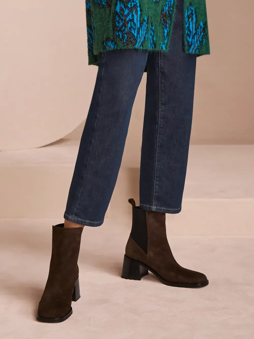 Bottines féminines en cuir