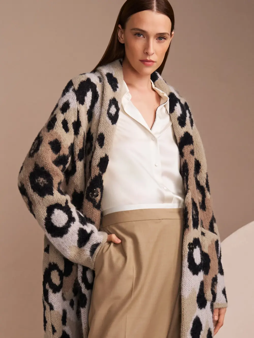 Blouse en soie brillante