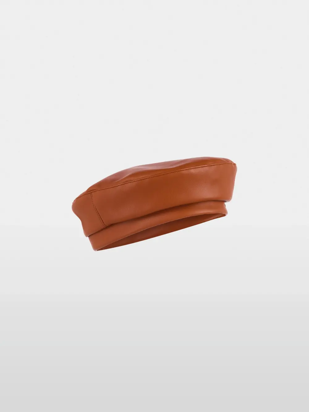 Faux leather beret