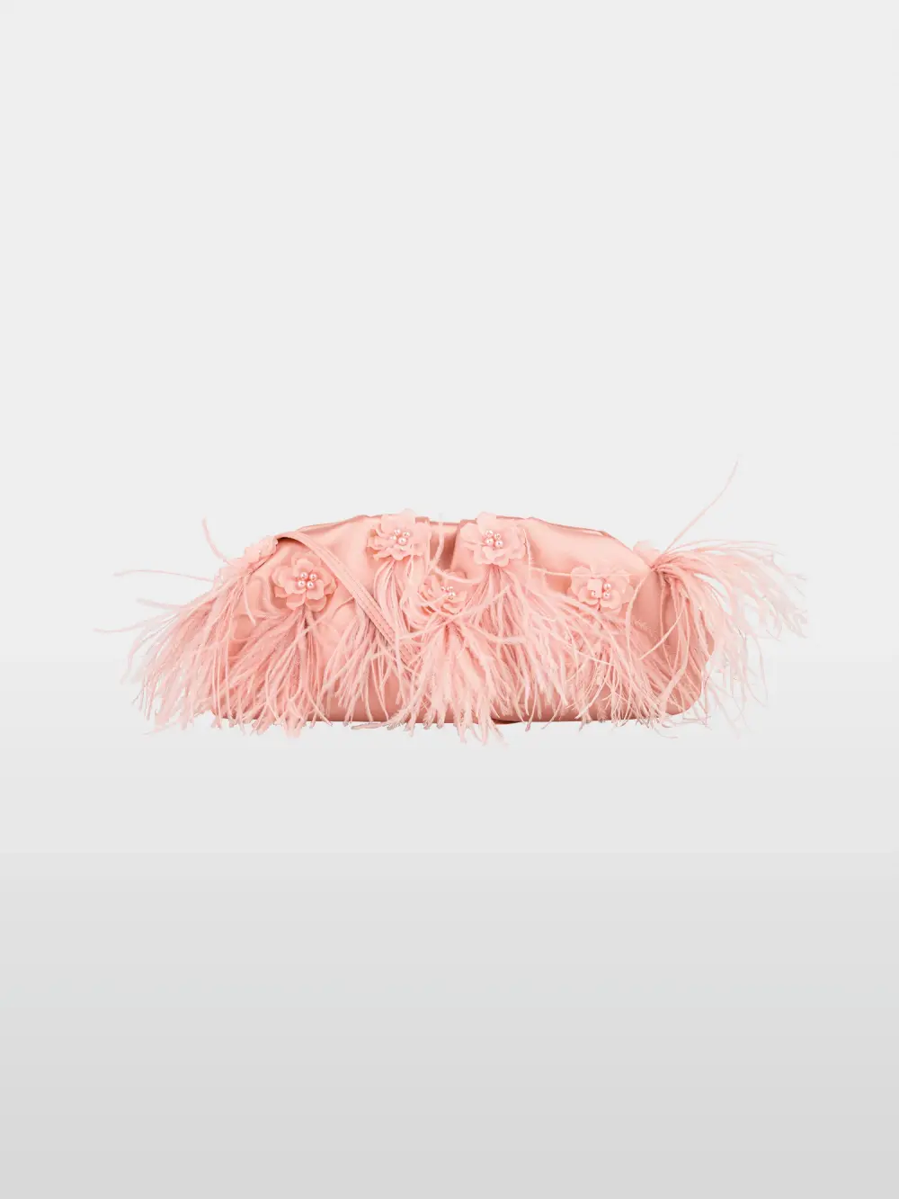 Elegante clutch met veren