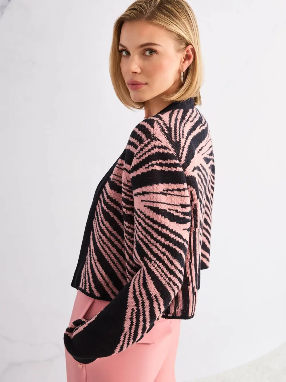 ‘Knitted in Germany’ jacquard cardigan