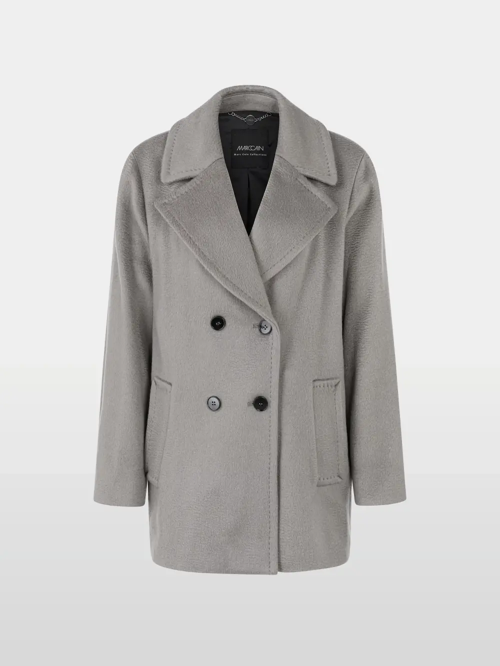 Double-breasted wool coat