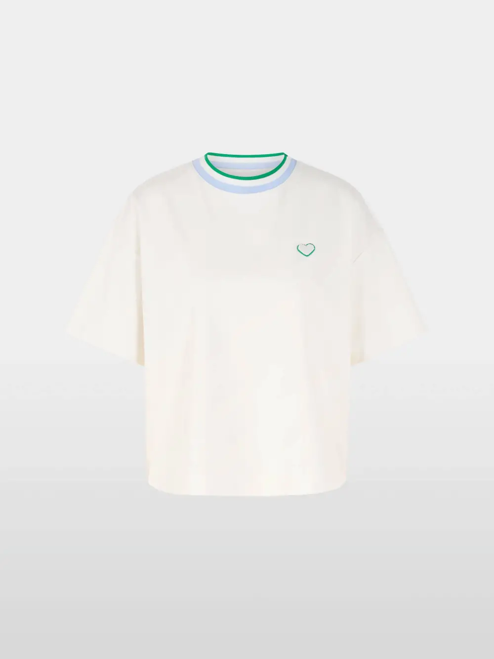 Shirt with heart and striped details