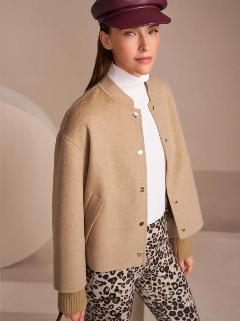 Veste oversize à manches côtelées