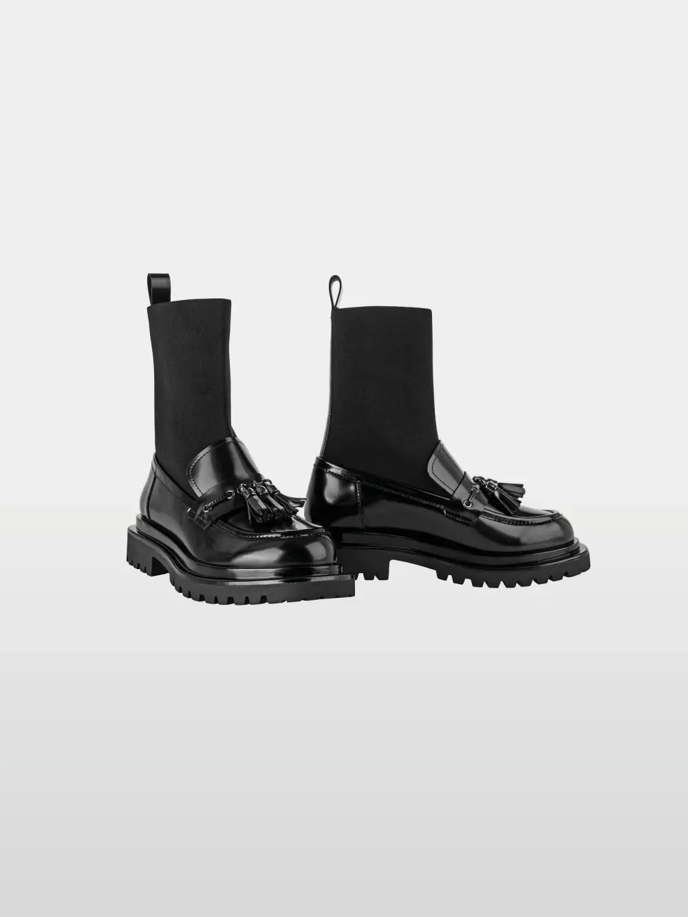 Mocassins à tige tricotée