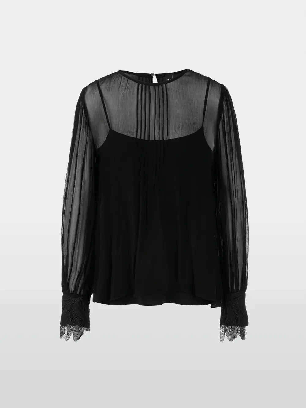 Blouse van zachte viscosecrêpe