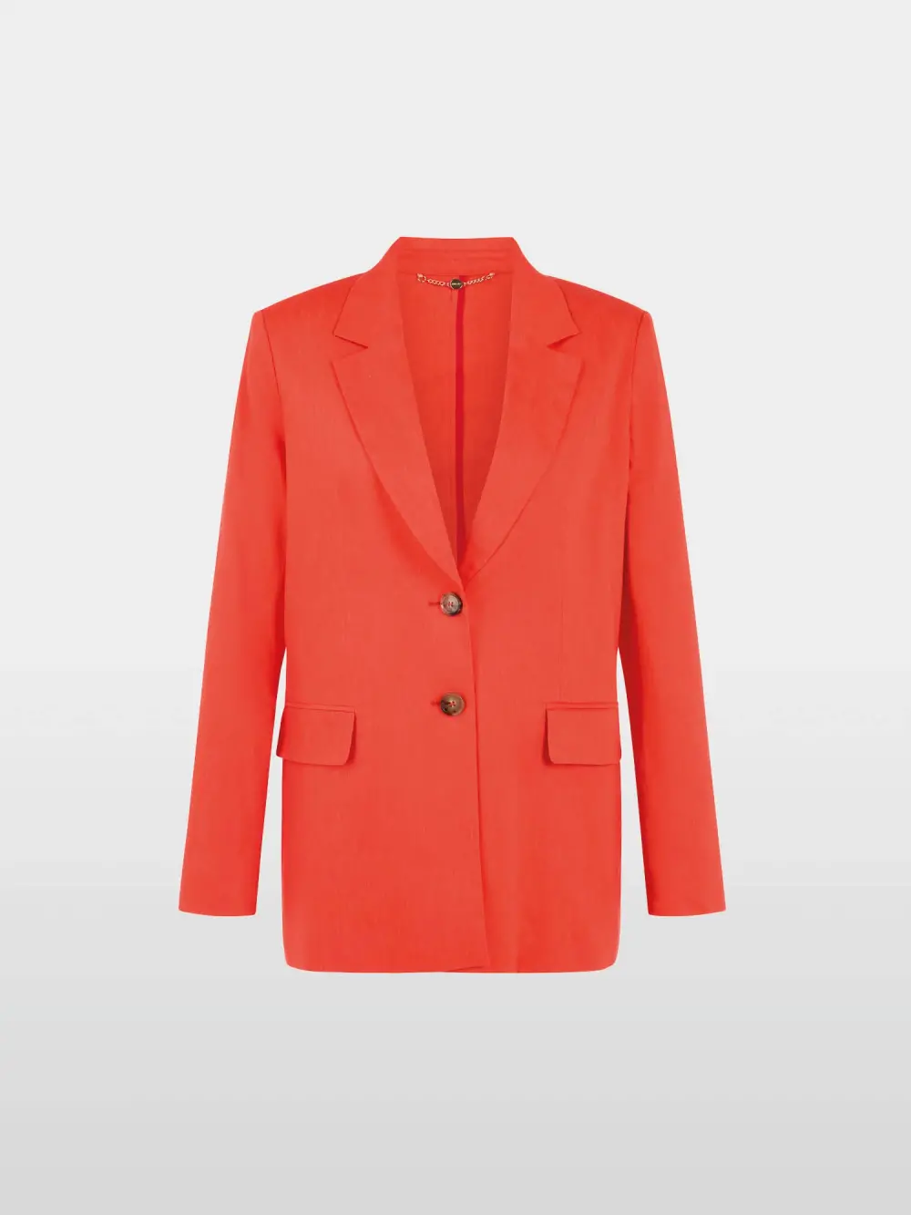 Long blazer with shoulder pads