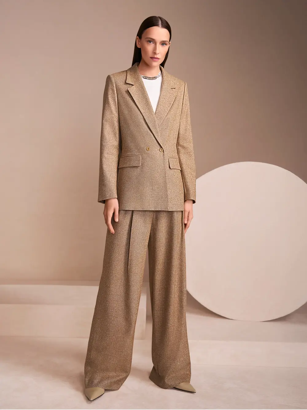 Pantalon large WICHITA taille haute